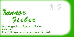 nandor fieber business card